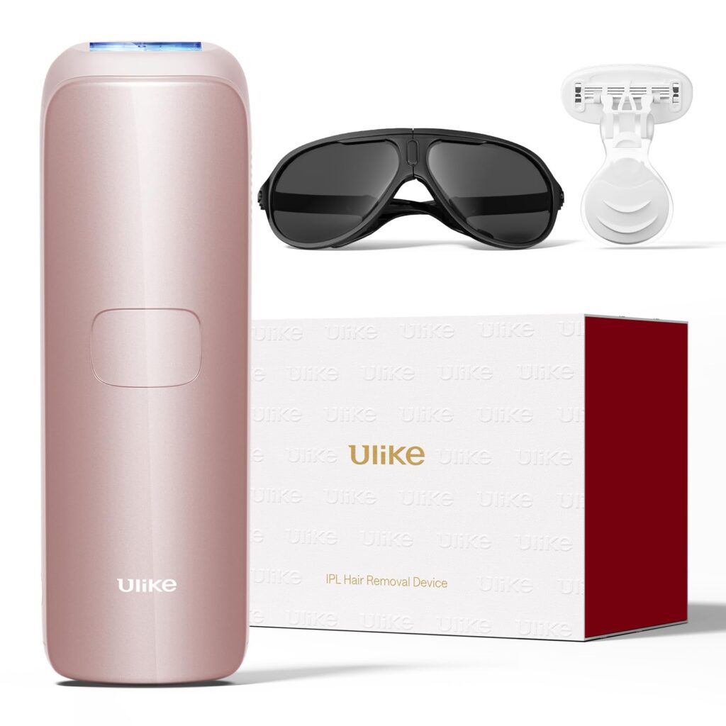 Ulike Air 3 IPL device with box and included accessories laid out